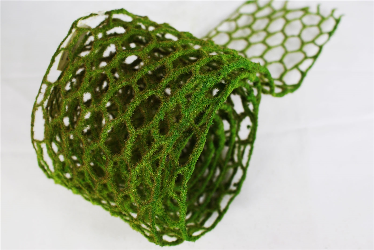 Moss Net Artificial Wire Floral Green Craft Ribbon Easter Spring