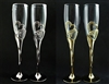 Wedding Toasting Double Heart Diamond Glass Set