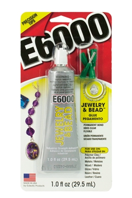 E6000 Jewelry & Bead Glue w/tips 1.0oz