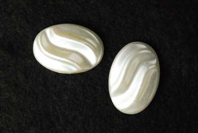 Oval Pearl Half Bead Wave Top Flat Back Jewelry Finding Decoration
