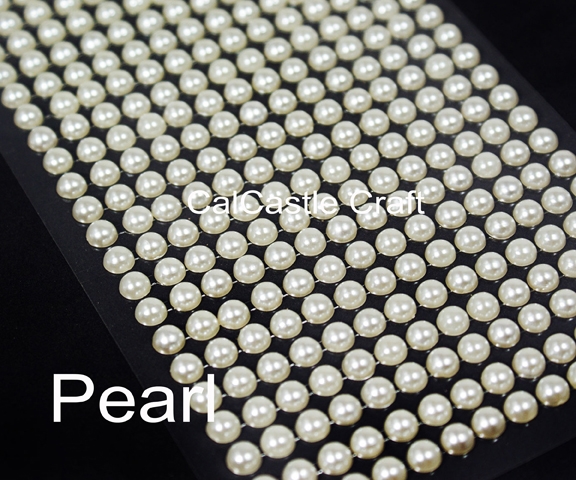 Wrapables 6mm Pearl Adhesive Gem Stickers 6mm Pearl Stickers