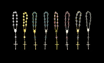 5" Mini Rosary Baptism Communion Wedding Favor Decoration Recuerditos Heart