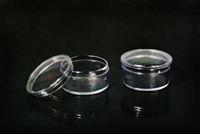 Clean Transparent Round Plastic Storage Boxes Jars