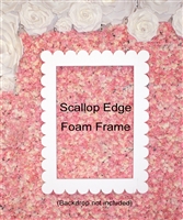 Jumbo / Large Scallop Edge Foam Picture Frame Photo Booth for Birthday Wedding Baby Shower Decoration