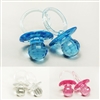 2-1/2" 2.5" Large Clear Diamond Cut Blue Clear Pink Pacifiers Baby Shower Game Party Decoration Favors