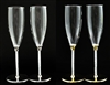 Wedding Toasting Double Heart Diamond Glass Set