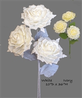 Paper Looking Foam Jumbo Rose Backdrop Wall Decor Center Piece Wedding Bridal White Cream party supply new trend