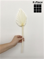 9 Piece Mini White Palm Leaves with Long Stem
