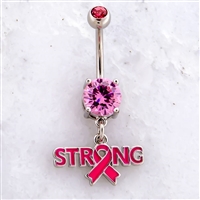 BREAST CANCER AWARENESS STRONG NAVEL RING