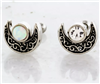 FILIGREE MOON WITH OPAL/GEM TRAGUS BARBELL