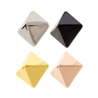14G PVD COATED TITANIUM PYRAMID STUD REPLACEMENT HEADS