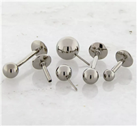 18G, 16G OR 14G THREADLESS ASTM F136 TITANIUM LABRET WITH BALL