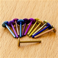 18G TITANIUM THREADLESS LABRETS WITH 5MM BACK
