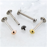 14G 316L STEEL LABRET WITH DOME