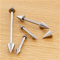 10G THREADLESS ASTM F136 TITANIUM BARBELL WITH CONE