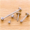 16G OR 14G THREADLESS ASTM F136 TITANIUM LABRET WITH DOME