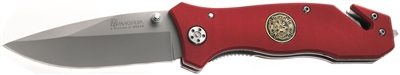 Red Handle Boker Magnum Fire Department Knife