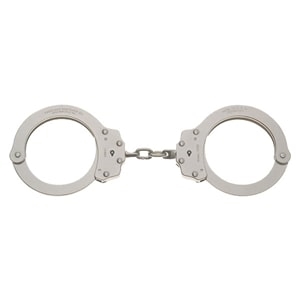 Peerless Model 702C Oversize Chain Link Handcuff - Nickel Finish