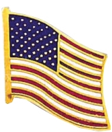 Blackinton American Flag Pin, Gold