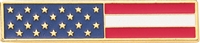 Blackinton Red, White, & Blue Flag Bar w/ Gold Trim