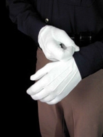 Premier Emblem Nylon Stretch Gloves, White