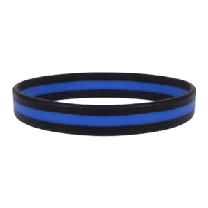 Rothco Silicone Thin Blue Line Bracelet