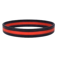 Rothco Silicone Thin Red Line Bracelet