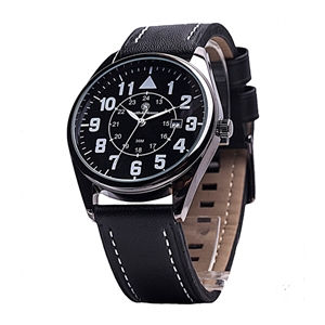Smith & Wesson Civilian Black Leather Strap Watch