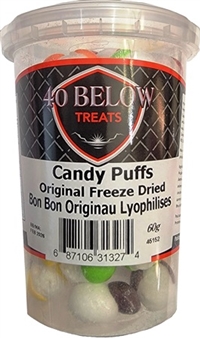 40 Below Candy Puffs Premium Candy Cup Tray 6/60g Sugg Ret $5.59