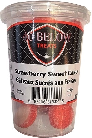 40 Below Strawberry Sweet Cakes Premium Candy Cup Tray 6/160g Sugg Ret $3.79
