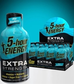 5 Hour Energy Extra Strength Blue Raspberry Shot 12/59ml Sugg Ret $5.59