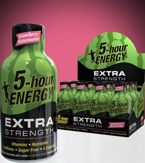 5 Hour Energy Extra Strength Strawberry Watermelon Shot 12/59ml Sugg Ret $5.59