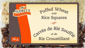 Audrey's Squares Half Puffed Wheat/Half Crispy Rice 12/90g Sugg Ret $3.99