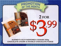 Audrey's Old Fashioned Cookie  1 each Point of Sale Cards***PROMO RETAIL 2 FOR $3.99 each***