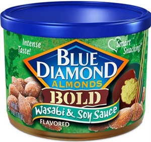 Blue Diamond 170g Wasabi & Soy Almonds Bold Tin 12/170g Sugg Ret $7.99