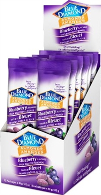 Blue Diamond 43g Blueberry Almonds 12/43g Sugg Ret $2.79