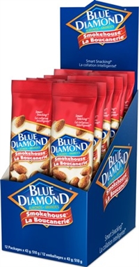 Blue Diamond 43g Smokehouse Almonds 12/43g Sugg Ret $2.79