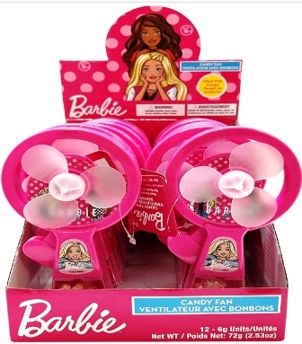 Barbie Candy Fan 12/6g Sugg Ret $2.69