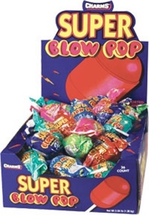 Blow Pops Super 36/36g Sugg Ret $0.79