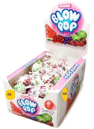 Blow Pops Charms Assorted 48/ Sgg Ret $0.49