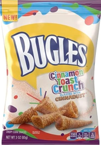 Bugles Cinnamon Toast Snacks 6/86g Sugg Ret $6.37