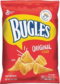Bugles Orignal Snacks 6/86g Sugg Ret $6.37