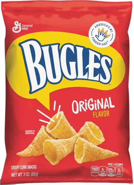Bugles Orignal Snacks 6/86g Sugg Ret $6.37