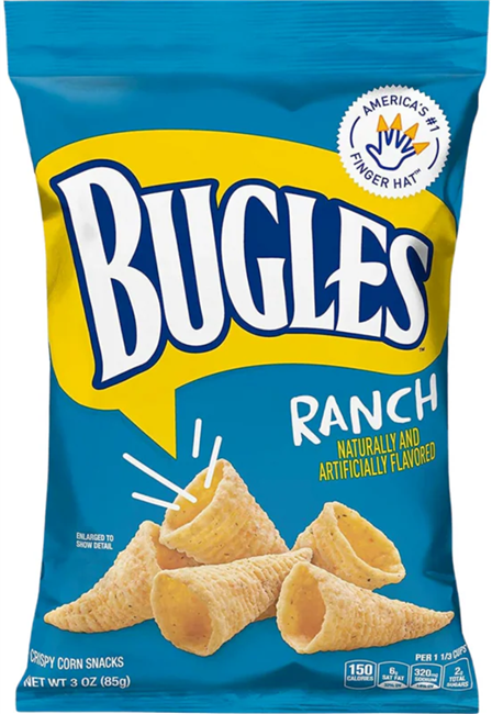 Bugles Ranch Snacks 6/86g Sugg Ret $6.37