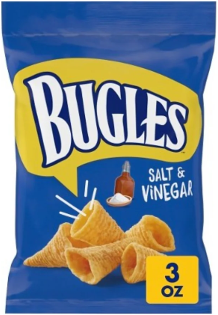 Bugles Salt and Vinegar Snacks 6/86g Sugg Ret $6.37
