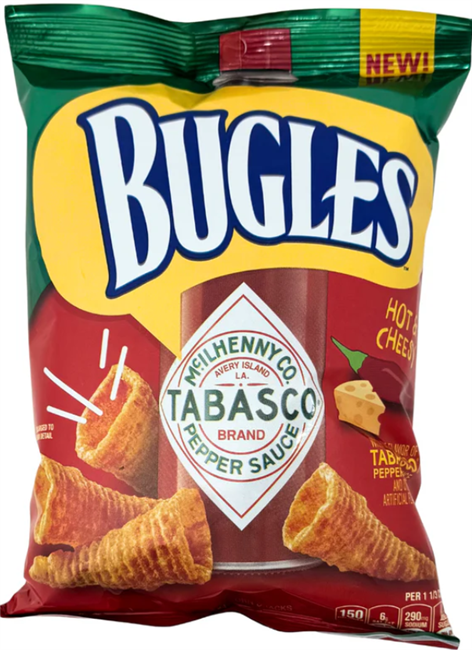 Bugles Tabasco Snacks 6/86g Sugg Ret $6.37