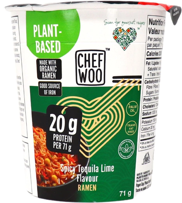 Chef Woo Tequila Lime Cups 12/71g Sugg Ret $3.67