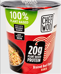 Chef Woo Braised Beef Cups 12/71g Sugg Ret $3.67