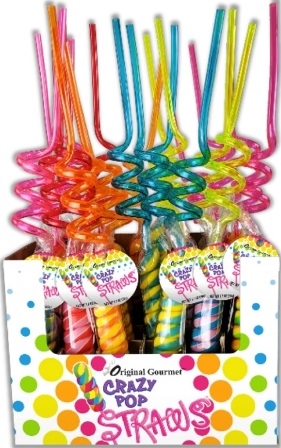 Crazy Wizzy Pop Straws with a Gourmet Lollipop Candy 20/50g Sugg Ret $2.39***ON SALE FOR $1.89 each***