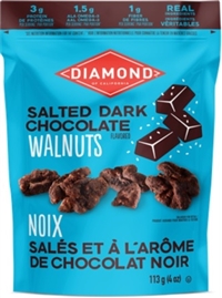 Diamond 113g Salted Dark Chocolate Walnuts 8/113g Sugg Ret $5.39